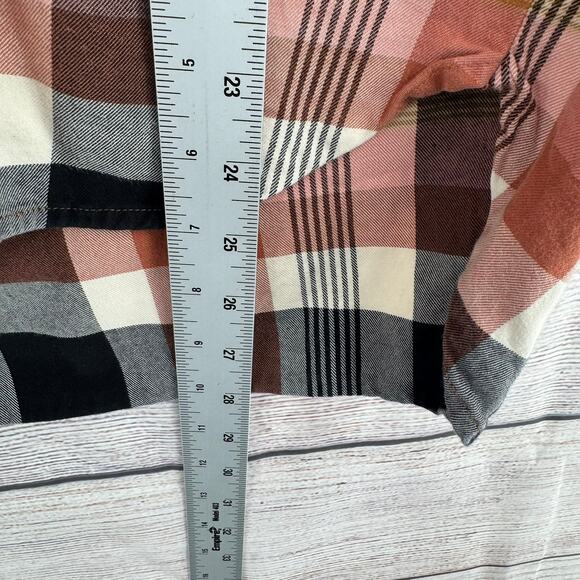 Madewell Classic Ex-Boyfriend Button Down Shirt Womens Small Pink Brown Gray - Picture 10 of 10